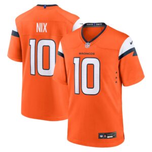 Bo Nix Denver Broncos Nike Player Game Jersey - Orange