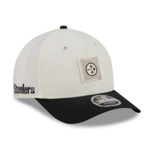 Pittsburgh Steelers New Era 2026 NFL Training Camp 9FORTY Adjustable Hat - Cream/Black