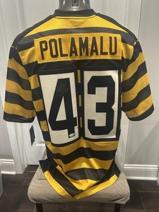 Troy Polamalu Signed Pittsburgh Steelers Bumblebee Authentic Jersey JSA Authenticated