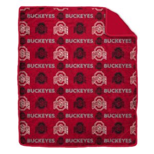 Ohio State Buckeyes Pegasus Tonal Wordmark 60" x 70" Faux Fur Blanket