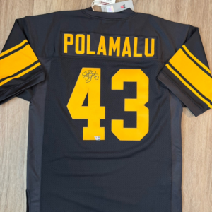 Pittsburgh Steelers Troy Polamalu Signed Autographed Mitchell & Ness Authentic Jersey Fanatics COA