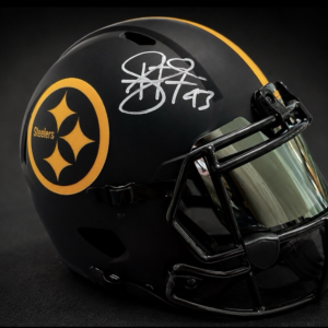 Troy Polamalu Signed Pittsburgh Steelers Authentic Eclipse Helmet BAS Witnessed