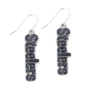 Pittsburgh Steelers Glitter Wordmark Earrings