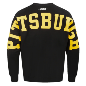 PITTSBURGH STEELERS PRO STANDARD WINGSPAN MEN'S DROP SHOULDER FLEECE CREWNECK CLOTHING