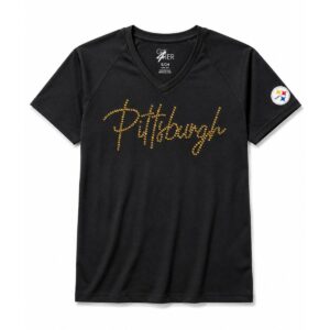 Pittsburgh Steelers Women's G-III 4HER Sequin Script Top Clothing
