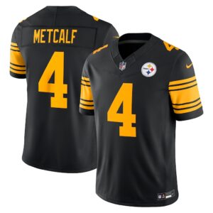 DK Metcalf Pittsburgh Steelers Nike Color Rush Vapor F.U.S.E. Stitched Limited Jersey - Black