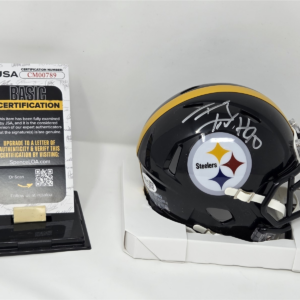 T.J. WATT Autographed PITTSBURGH STEELERS mini helmet JSA COA