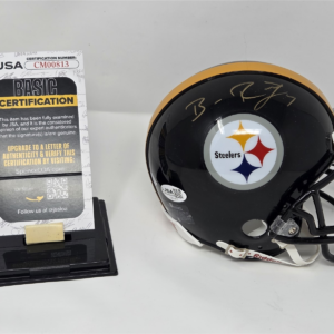 BEN ROETHLISBERGER Autographed PITTSBURGH STEELERS mini helmet JSA COA