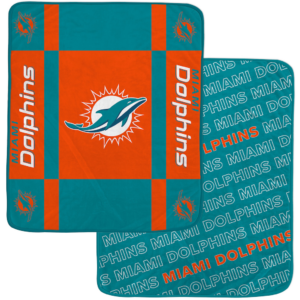 Miami Dolphins Pegasus 60” x 70” Reverse Block Double-Sided Ultra Cozy Blanket