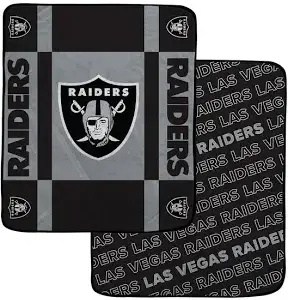Pegasus NFL Las Vegas Raiders RB Wordmark Blanket 60x70