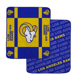 Los Angeles Rams Pegasus 60” x 70” Reverse Block Wordmark Double-Sided Blanket