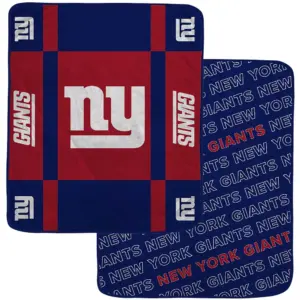 New York Giants Reverse Block Double Sided 60x70 Ultra Cozy Blanket