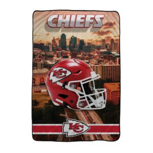 Pegasus Kansas City Chiefs 66" x 95" Oversized Skyline Series Helmet Ultra Cozy Blanket