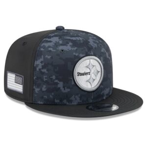 Pittsburgh Steelers New Era 2026 Salute To Service 9FIFTY Snapback Hat - Black