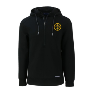 Pittsburgh Steelers Men's Cutter & Buck Roam Color Rush 1/2 Zip Hoodie