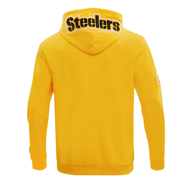PITTSBURGH STEELERS PRO STANDARD CLASSIC CHENILLE MEN'S DOUBLE KNIT FULL ZIP HOODIE - Image 4