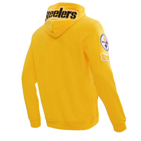 PITTSBURGH STEELERS PRO STANDARD CLASSIC CHENILLE MEN'S DOUBLE KNIT FULL ZIP HOODIE - Image 5