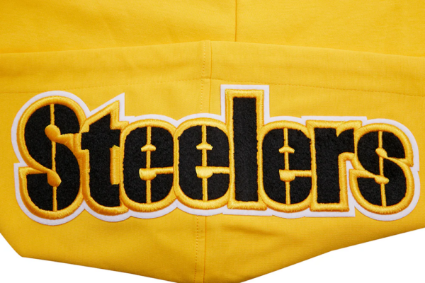 PITTSBURGH STEELERS PRO STANDARD CLASSIC CHENILLE MEN'S DOUBLE KNIT FULL ZIP HOODIE - Image 6