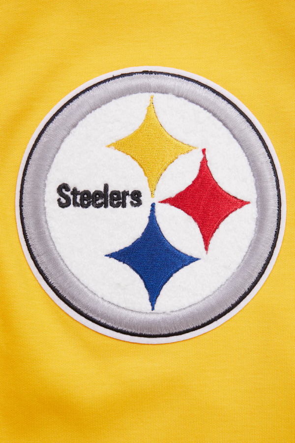 PITTSBURGH STEELERS PRO STANDARD CLASSIC CHENILLE MEN'S DOUBLE KNIT PULLOVER HOODIE - Image 7