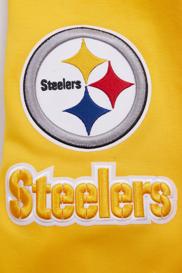 PITTSBURGH STEELERS PRO STANDARD CLASSIC CHENILLE MEN'S DOUBLE KNIT FULL ZIP HOODIE - Image 8