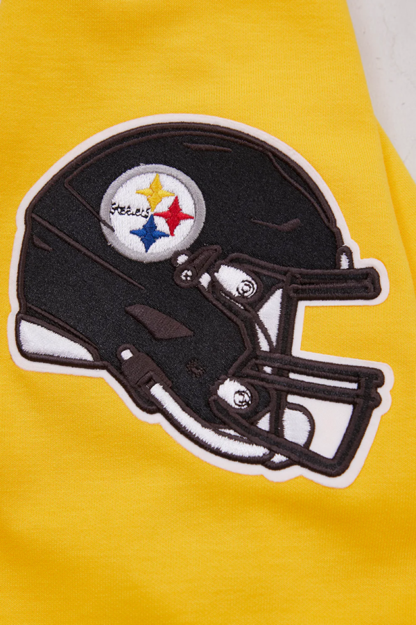 PITTSBURGH STEELERS PRO STANDARD CLASSIC CHENILLE MEN'S DOUBLE KNIT FULL ZIP HOODIE - Image 9
