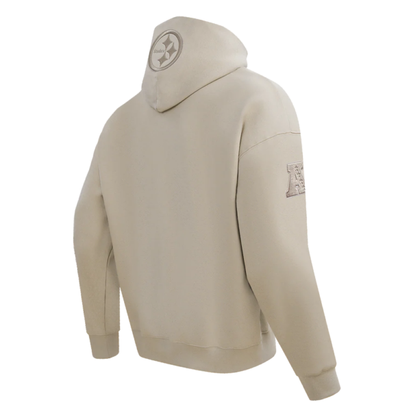 PITTSBURGH STEELERS PRO STANDARD NEUTRAL DROP SHOULDER FLEECE PULLOVER HOODIE - Image 7