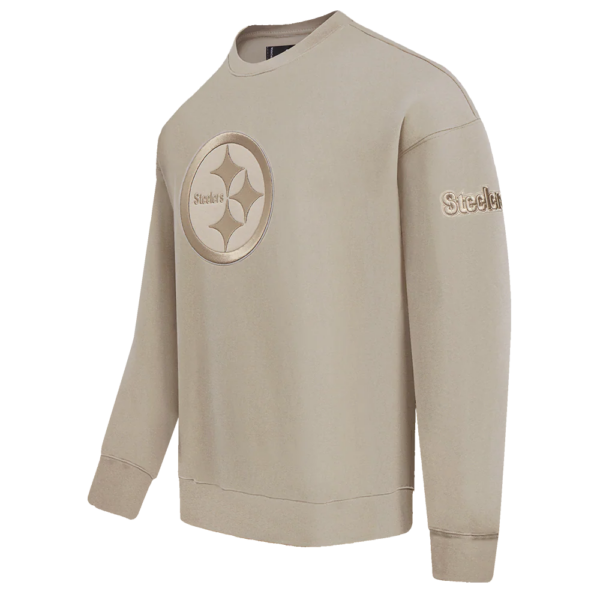 PITTSBURGH STEELERS PRO STANDARD NEUTRAL DROP SHOULDER FLEECE CREWNECK - Image 3