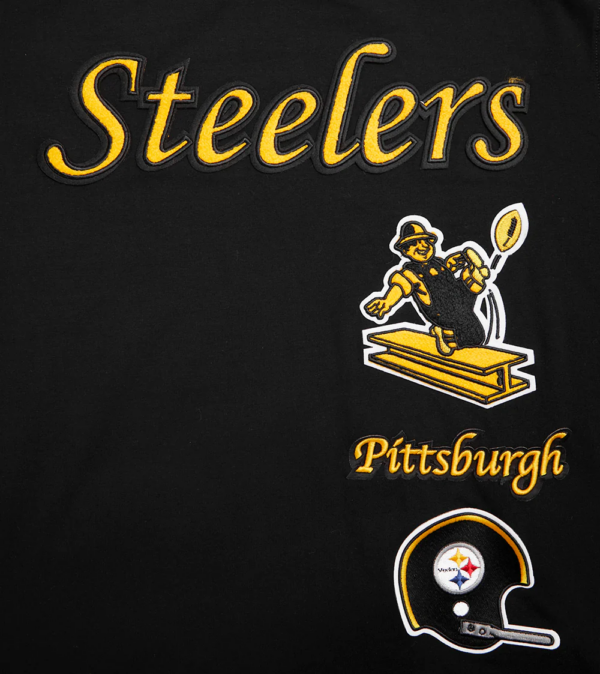 PITTSBURGH STEELERS PRO STANDARD RETRO BLK CLASSIC MEN'S STRIPED TEE - Image 6