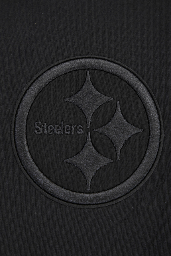 PITTSBURGH STEELERS BLK NEUTRAL COTTON JERSEY DROP SHOULDER TEE - Image 8
