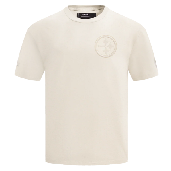PITTSBURGH STEELERS NEUTRAL DROP SHOULDER MEN'S TEE - Image 2