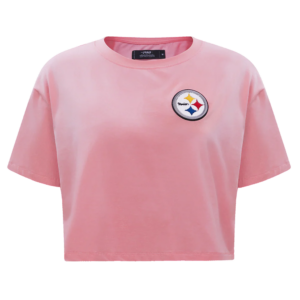 PITTSBURGH STEELERS PRO STANDARD PINK CLASSIC WOMEN'S SINGLE JERSEY BOXY TEE