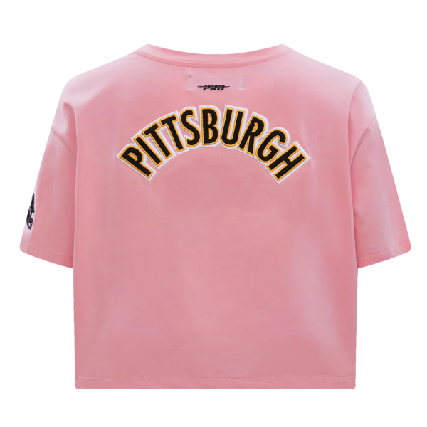 PITTSBURGH STEELERS PRO STANDARD PINK CLASSIC WOMEN'S SINGLE JERSEY BOXY TEE - Image 5