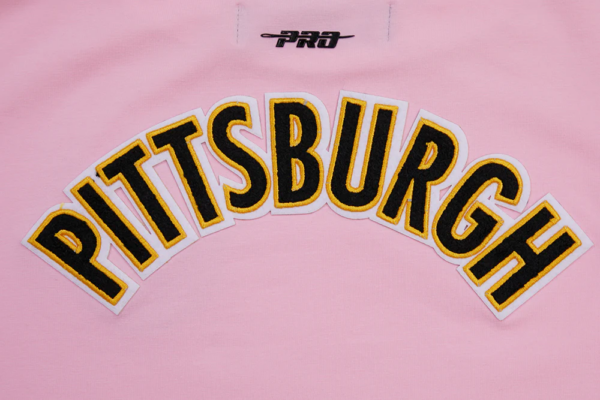 PITTSBURGH STEELERS PRO STANDARD PINK CLASSIC WOMEN'S SINGLE JERSEY BOXY TEE - Image 6