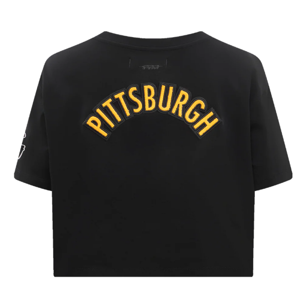PITTSBURGH STEELERS PRO STANDARD BLK CLASSIC WOMEN'S SINGLE JERSEY BOXY TEE - Image 4