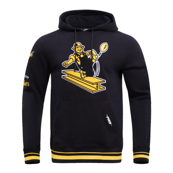 PITTSBURGH STEELERS PRO STANDARD BLK RETRO CLASSIC MEN'S HOODIE
