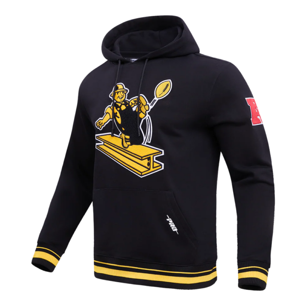 PITTSBURGH STEELERS PRO STANDARD BLK RETRO CLASSIC MEN'S HOODIE - Image 3
