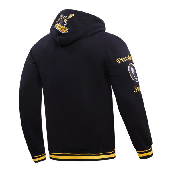 PITTSBURGH STEELERS PRO STANDARD BLK RETRO CLASSIC MEN'S HOODIE - Image 5