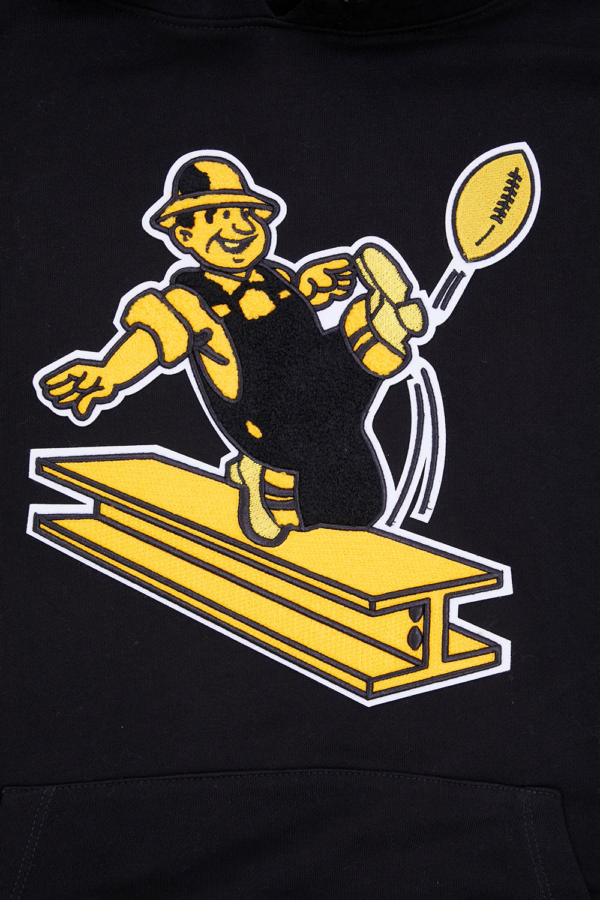 PITTSBURGH STEELERS PRO STANDARD BLK RETRO CLASSIC MEN'S HOODIE - Image 6