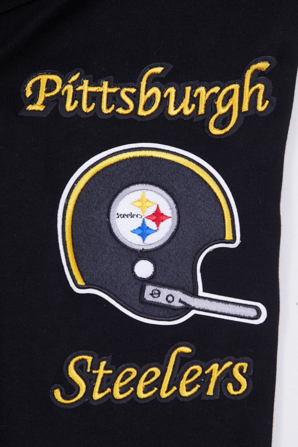 PITTSBURGH STEELERS PRO STANDARD BLK RETRO CLASSIC MEN'S HOODIE - Image 8