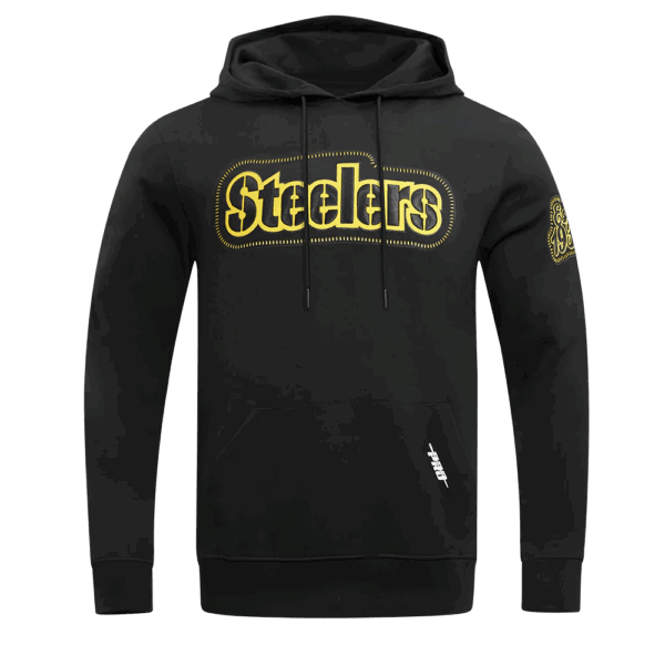 PITTSBURGH STEELERS PRO STANDARD DIY PICK STITCH MEN'S DOUBLE KNIT PULLOVER HOODIE - Image 2