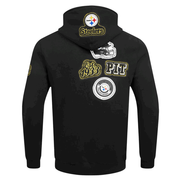 PITTSBURGH STEELERS PRO STANDARD DIY PICK STITCH MEN'S DOUBLE KNIT PULLOVER HOODIE - Image 5