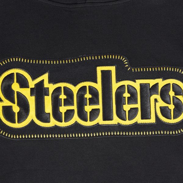 PITTSBURGH STEELERS PRO STANDARD DIY PICK STITCH MEN'S DOUBLE KNIT PULLOVER HOODIE - Image 8