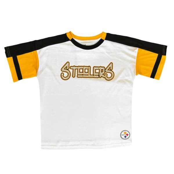 Pittsburgh Steelers G-III FOR HER Womens Color Block Rhinestone Top
