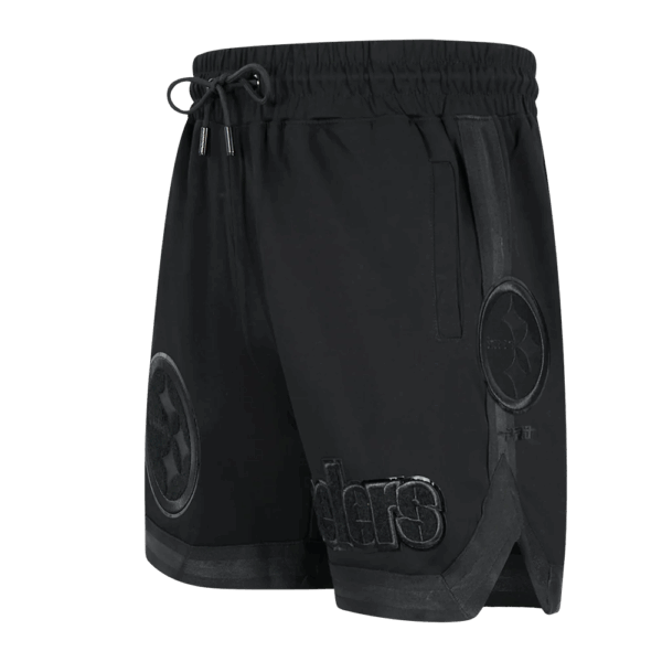 PITTSBURGH STEELERS PRO STANDARD TRIPLE BLACK LOGO PRO TEAM MEN'S SHORT - Image 2