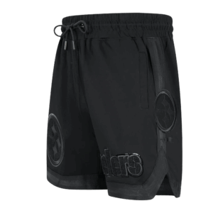 PITTSBURGH STEELERS PRO STANDARD TRIPLE BLACK LOGO PRO TEAM MEN'S SHORT