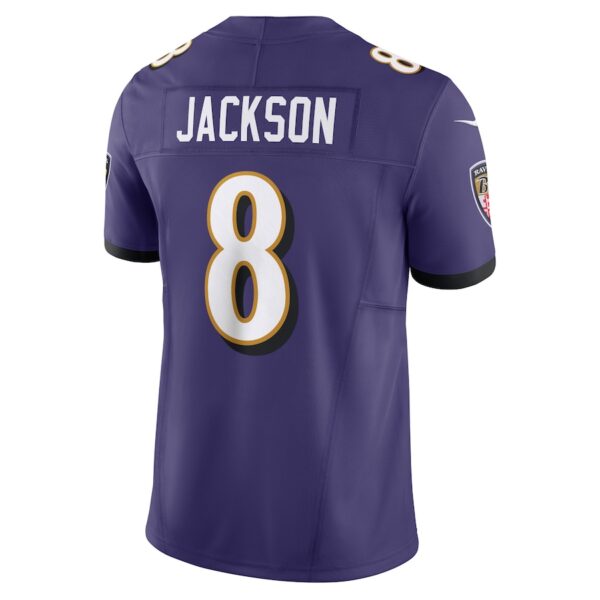 Lamar Jackson Baltimore Ravens Nike Vapor F.U.S.E. Limited Jersey - Purple - Image 4