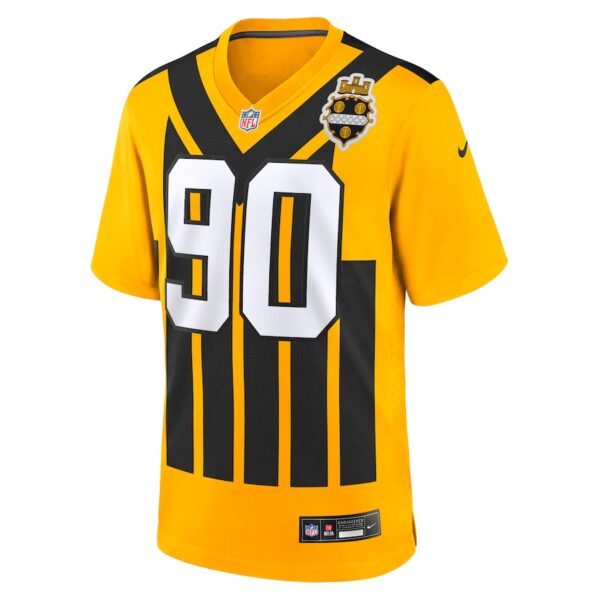 T.J. Watt Pittsburgh Steelers Nike Alternate 1933 Throwback Game Jersey - Gold - Image 3