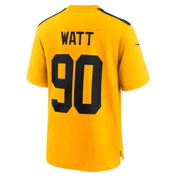 T.J. Watt Pittsburgh Steelers Nike Alternate 1933 Throwback Game Jersey - Gold - Image 4