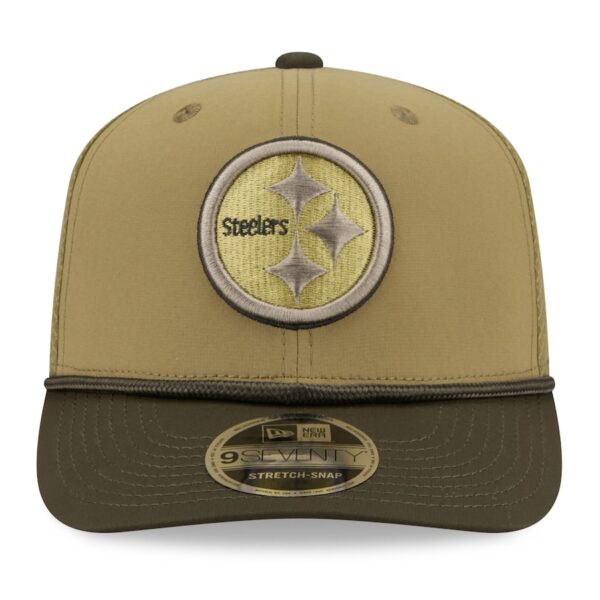 Pittsburgh Steelers New Era 2025 Salute to Service 9SEVENTY Adjustable Hat - Green - Image 3