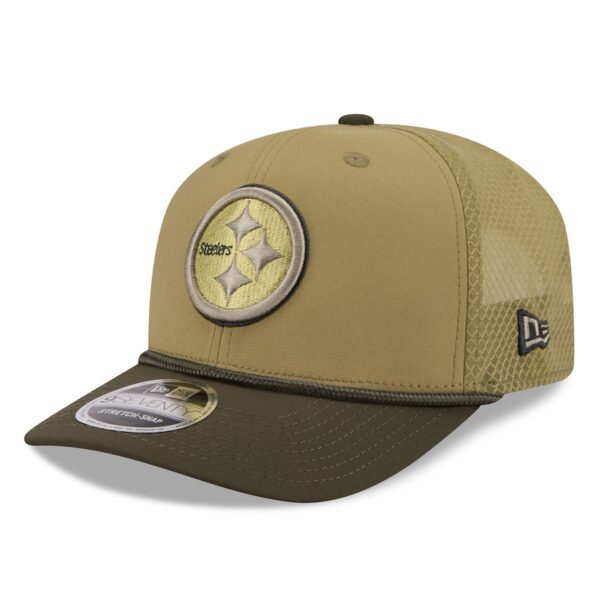 Pittsburgh Steelers New Era 2025 Salute to Service 9SEVENTY Adjustable Hat - Green - Image 4